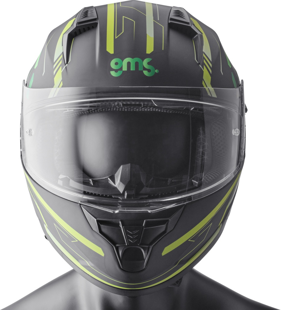 Full Face Helmet Hexago Graphic green