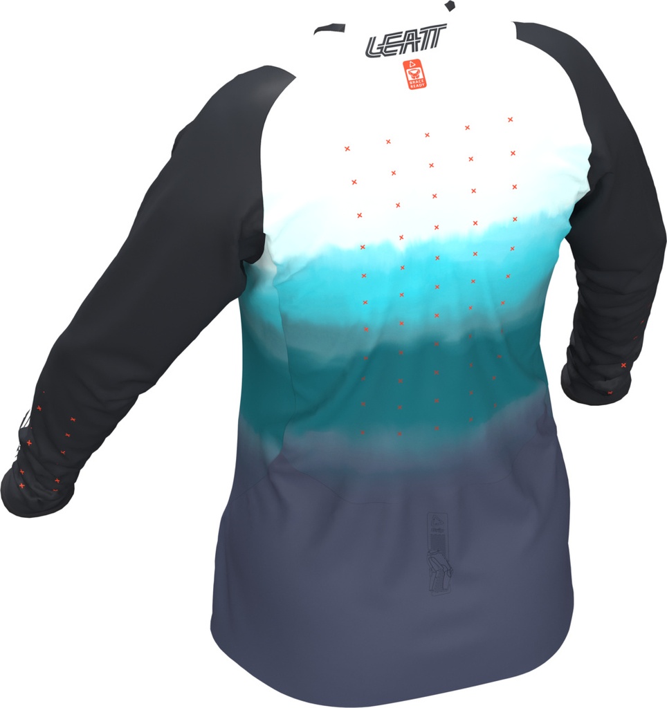 Jersey Moto 4.5 Lite Women V25 marine black-white-turquoise