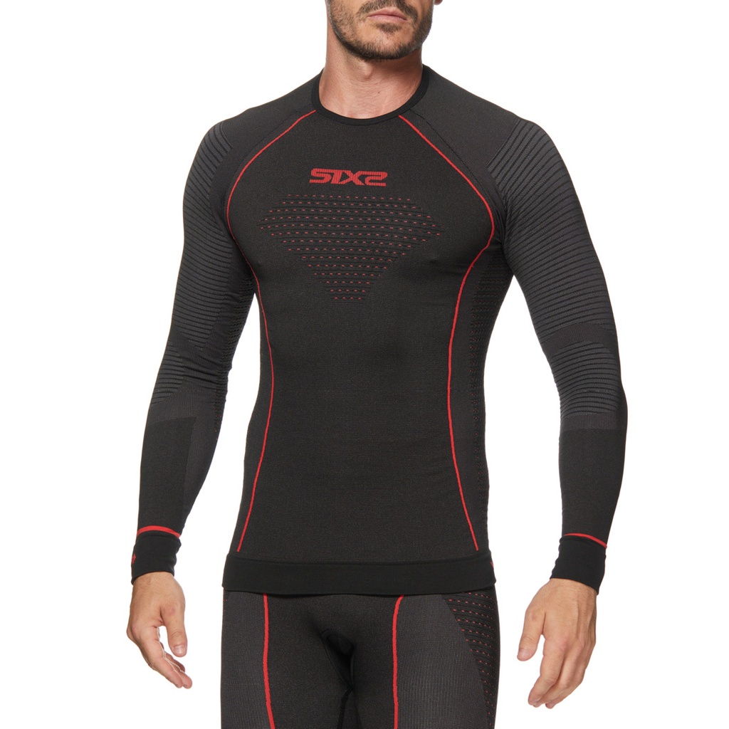 Functional shirt-long sleeve BlazeFit TS2W black-red