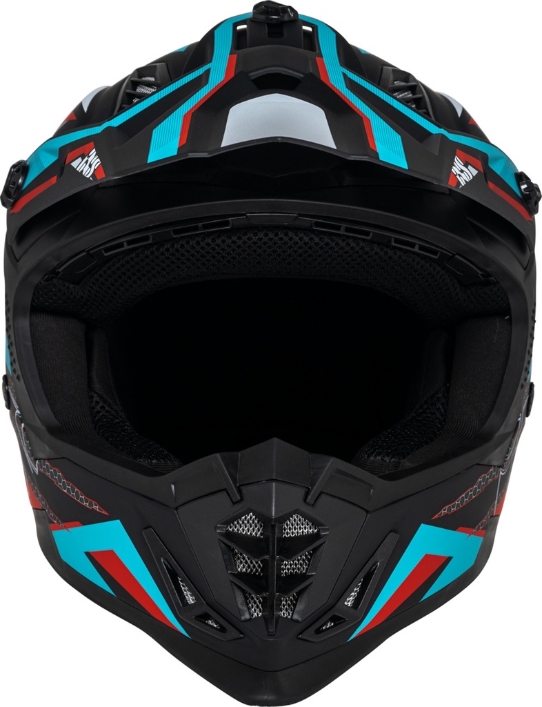 Cross Helmet iXS363 2.0 black matt-petrol-red