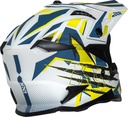 Cross Helmet iXS363 2.0 white matt-blue-yellow fluo