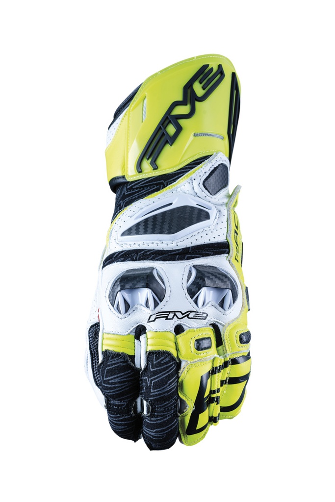 Gloves RFX Race white-fluo yellow