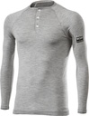 Long sleeve merino V-neck SERAFINO MERINOS grey