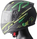 Full Face Helmet Hexago Graphic green