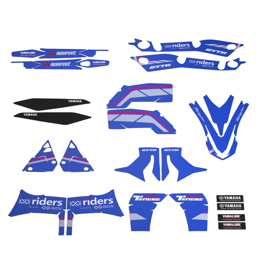 Momčad Ténéré 700 World Raid Rally – službeni komplet naljepnica marke GYTR