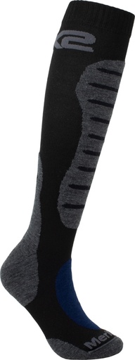 Long Socks MOT2 MERINOS black-grey